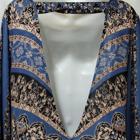 Free People Open Back Ruffle Hem Mini Dress … - Picture 8 of 10